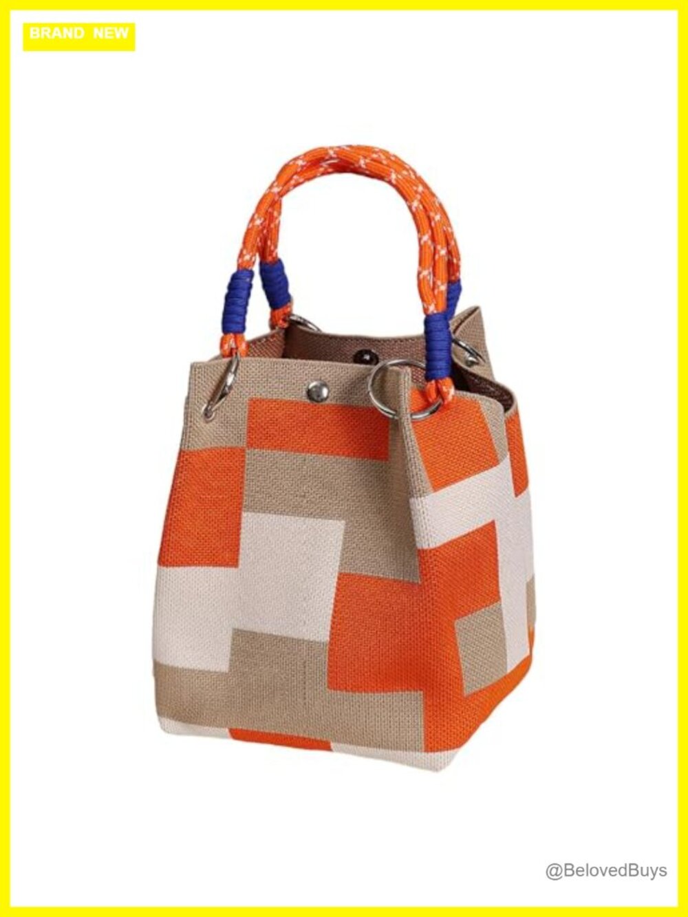 Mini Knit Bucket Travel Tote Handbag Crochet Purse